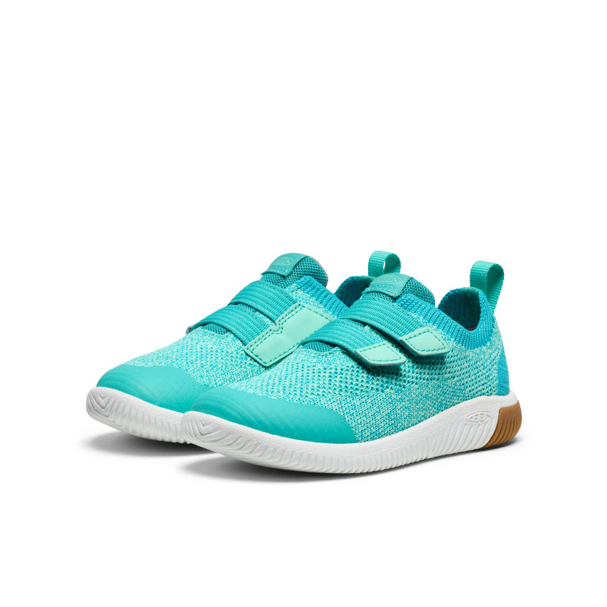 Little Kids' KNX Knit Double Strap | Bright Aqua/Cabbage - Image 2