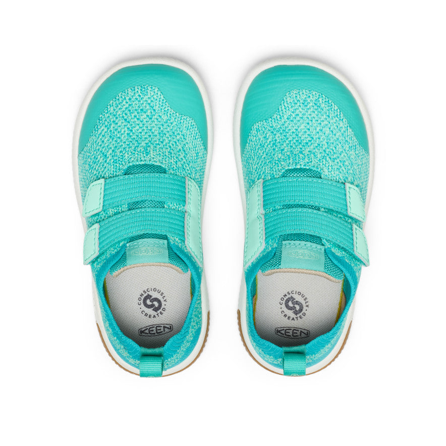Little Kids' KNX Knit Double Strap | Bright Aqua/Cabbage - Image 4