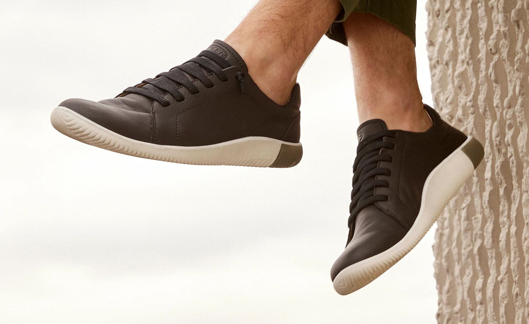 Men's KNX Leather Sneaker | Star White/Star White - Image 7